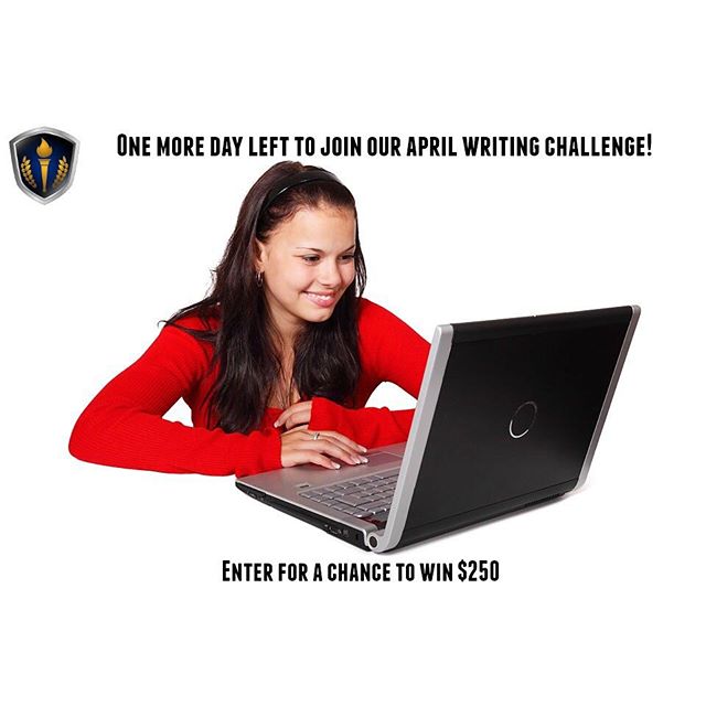 There is one more day left to enter our April Writing Challenge...Enter for your chance to win the $250 prize! You can even become a Featured Writer for HonorSociety.org...Make sure to read the following directions and submit your entries: http://bit.ly/1RoJ9UK - HonorSociety.org
